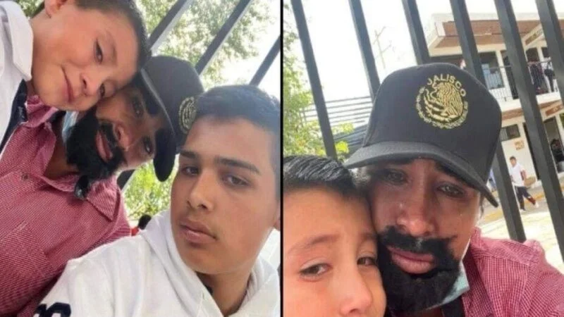 Madre se viste de hombre para el festival del colegio de sus hijos