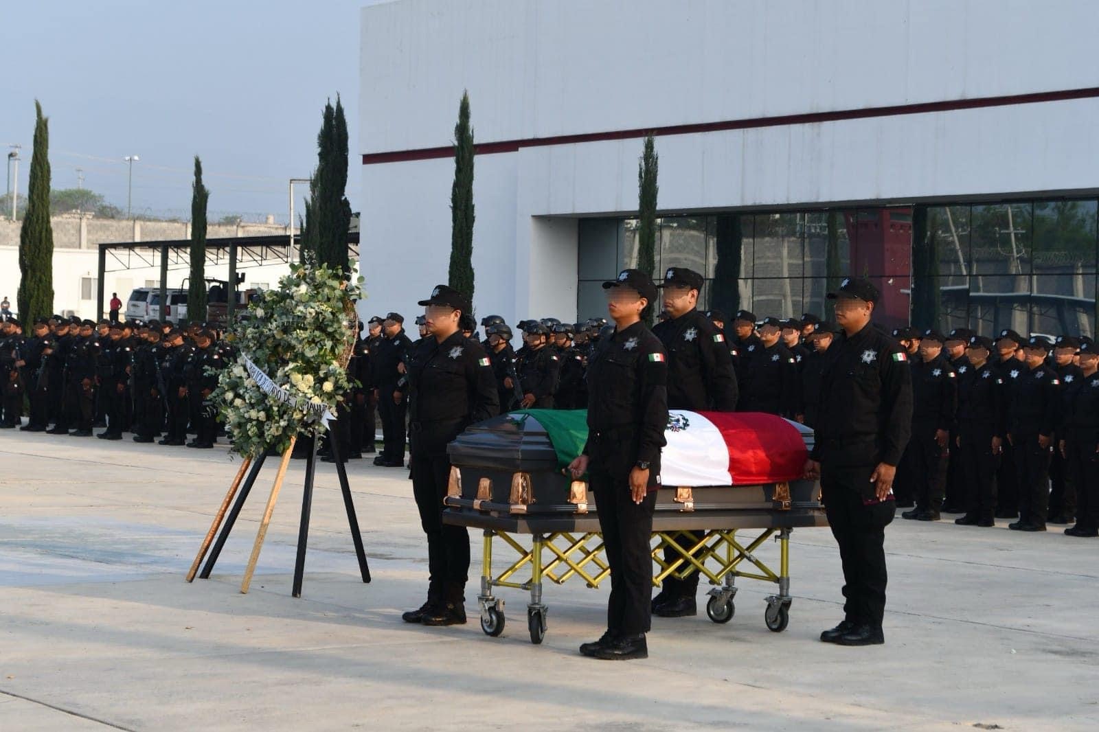 Despiden con honores a Oscar, joven policía en Matamoros, Tamaulipas en cumplimiento del deber