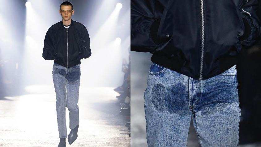 Jeans “orinados” irrumpen en la moda europea y se agotaron: Cuestan miles de pesos