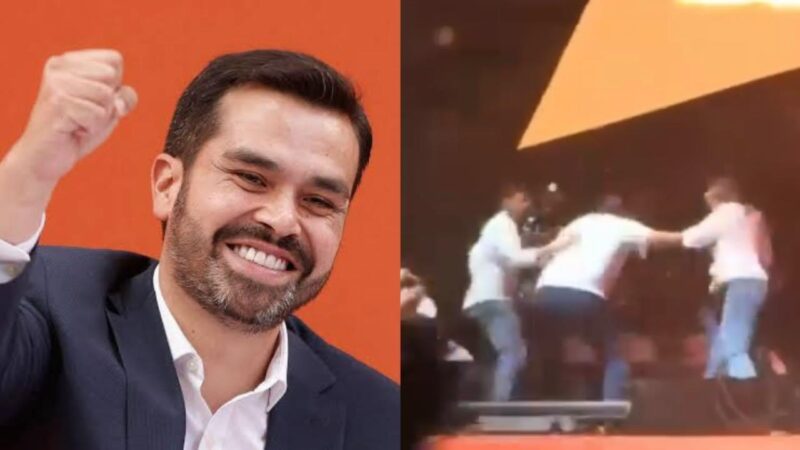 Fuerte tromba y ráfagas de viento provocó el derribo de estructura y escenario en el evento de Maynez