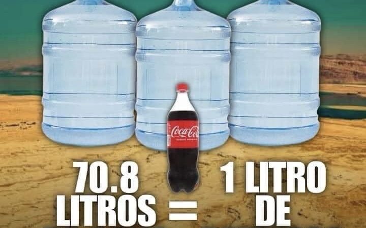 Coca Cola: ¿qué cantidad de agua se necesita para fabricar un litro de este refresco?