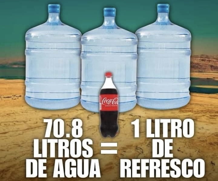Coca Cola: ¿qué cantidad de agua se necesita para fabricar un litro de este refresco?