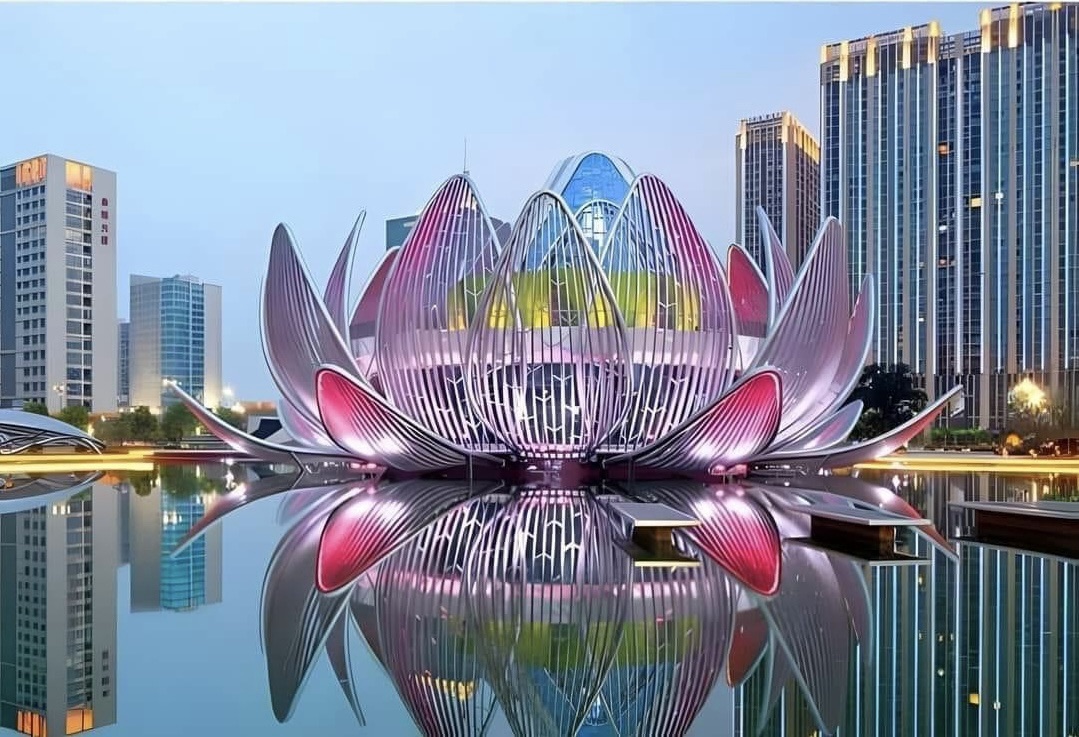 Como una flor en medio del desierto, el edificio Lotus en Wujin, China