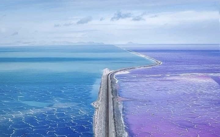 El Gran Lago Salado en Utah, Estados Unidos