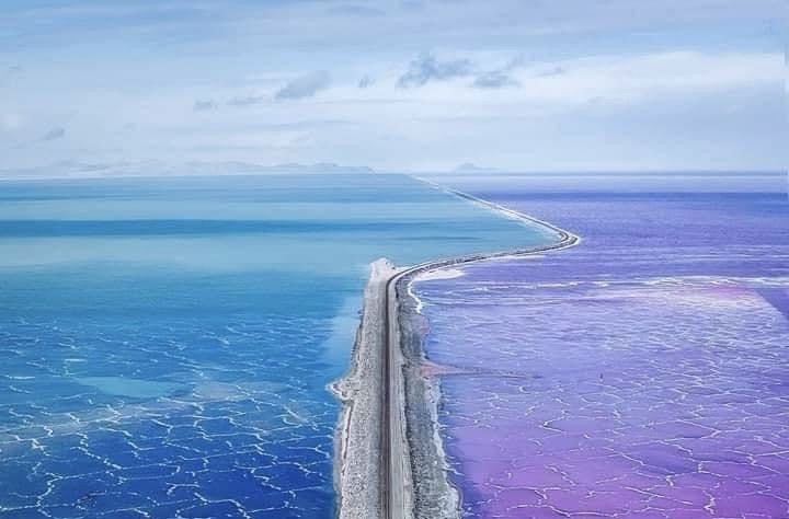El Gran Lago Salado en Utah, Estados Unidos