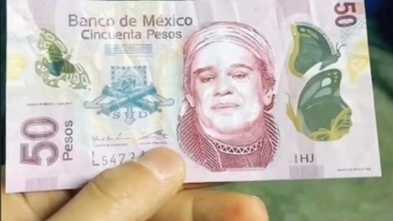 Alerta Banco de México; circulan billetes de 50 pesos con la cara de Juan Gabriel