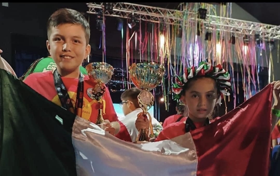 Hermanitos se convierten en campeones mundiales de cálculo mental en Madrid 2024