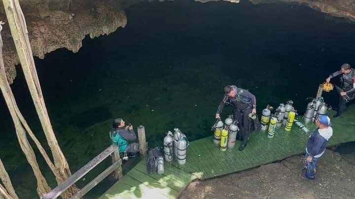 Buzo extraviado dentro del cenote de Dzonbakal en Umán apareció después de 48 horas