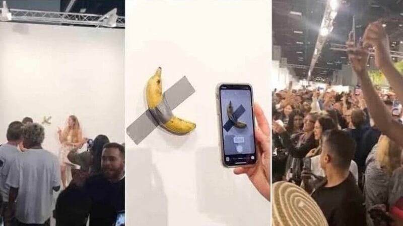 La Obra de Arte Más Insólita: Una Banana Pegada con Cinta Vende por $6.2 Millones