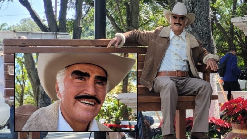 Así es la escultura hiperrealista de Vicente Fernández que está en Jalisco