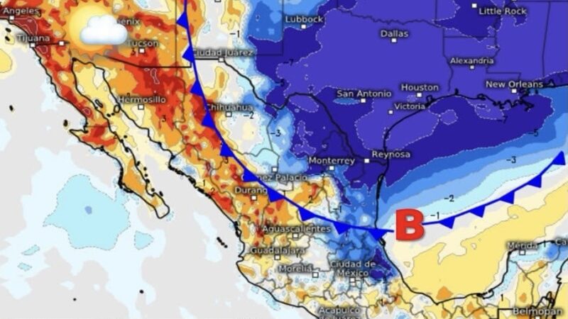 Frente frío #21 llega a Tamaulipas el próximo lunes