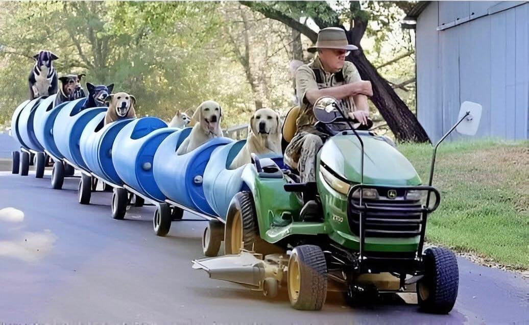 Eugene Bostick y su increíble tren para perros