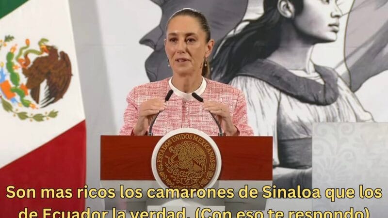 &nbsp;‘Son más ricos los camarones de Sinaloa que los de Ecuador’, dice Sheinbaum tras amenaza de aranceles