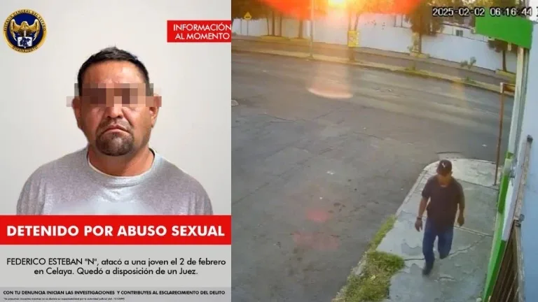 Detienen al hombre que mordió el glúteo a joven en Celaya, Guanajuato; lo acusan de abuso sexual