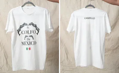 Así es la camiseta «El Golfo de México» del diseñador mexicano Patricio Campillo
