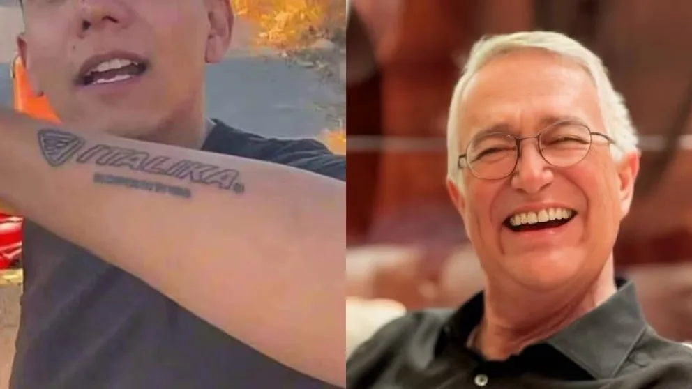 Ricardo Salinas Pliego regala moto Italika a joven que se tatuó el logo de la compañía; ésta es su historia