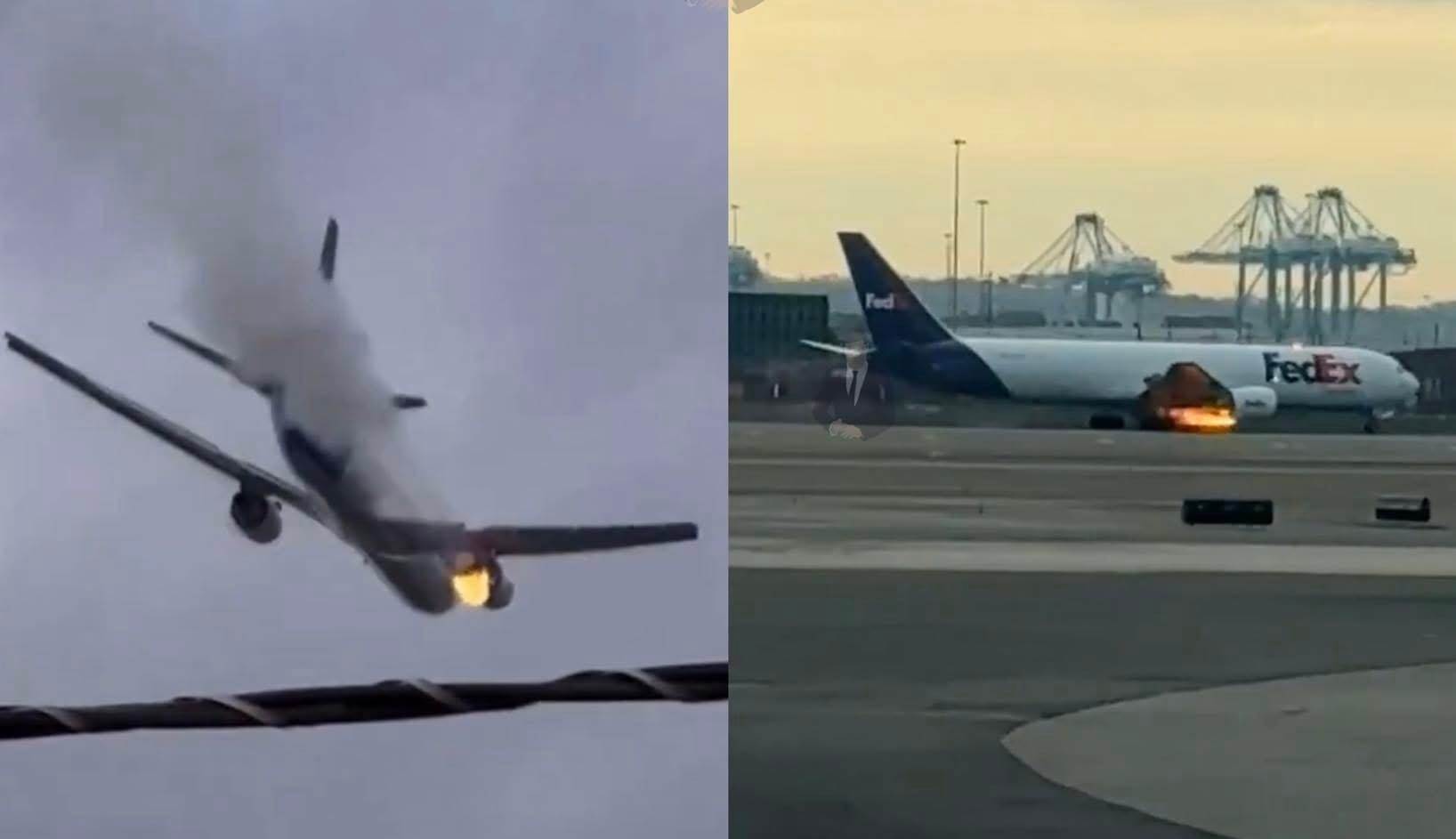 Avión de FedEx aterriza de emergencia en el Aeropuerto Internacional Newark Liberty tras chocar con un pájaro