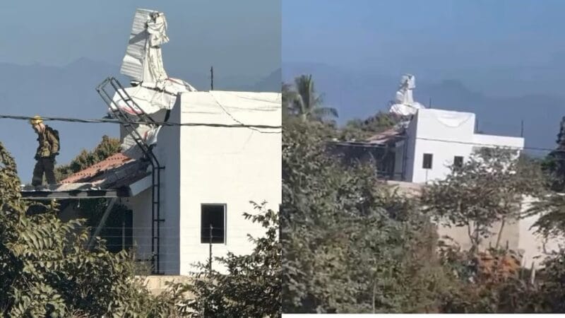 Avioneta se desploma sobre una casa en Nayarit; reportan personas sin vida tras accidente