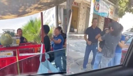Padre e hijo golpean brutalmente a vendedor de fruta en Tehuacán