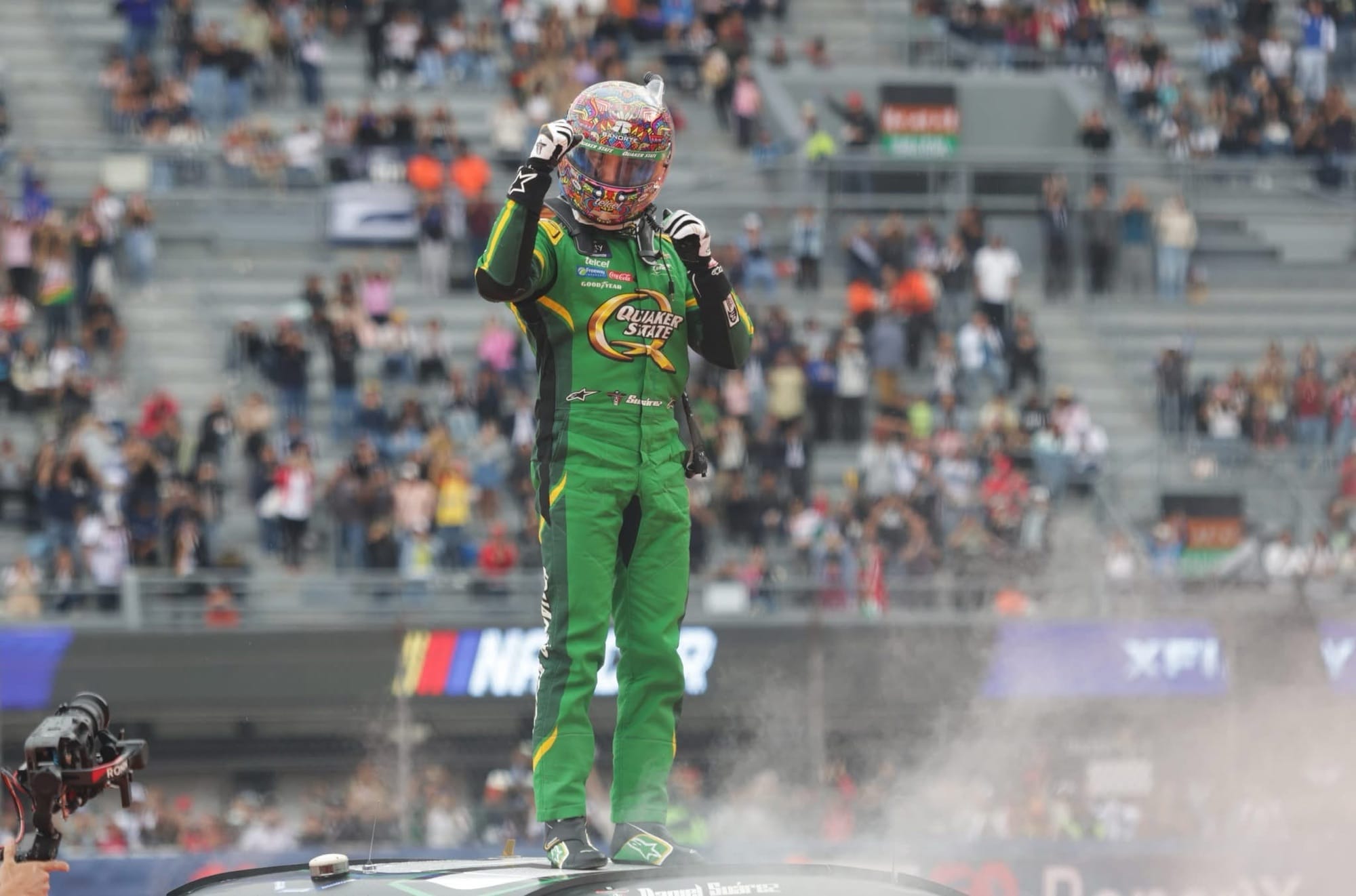 Daniel Suárez piloto regiomontano ganó la carrera de la NASCAR Xfinity en México