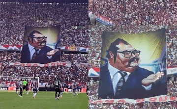 Aficionados en Brasil usan imagen del Señor Barriga para burlarse de rival: «Paga lo que debes»