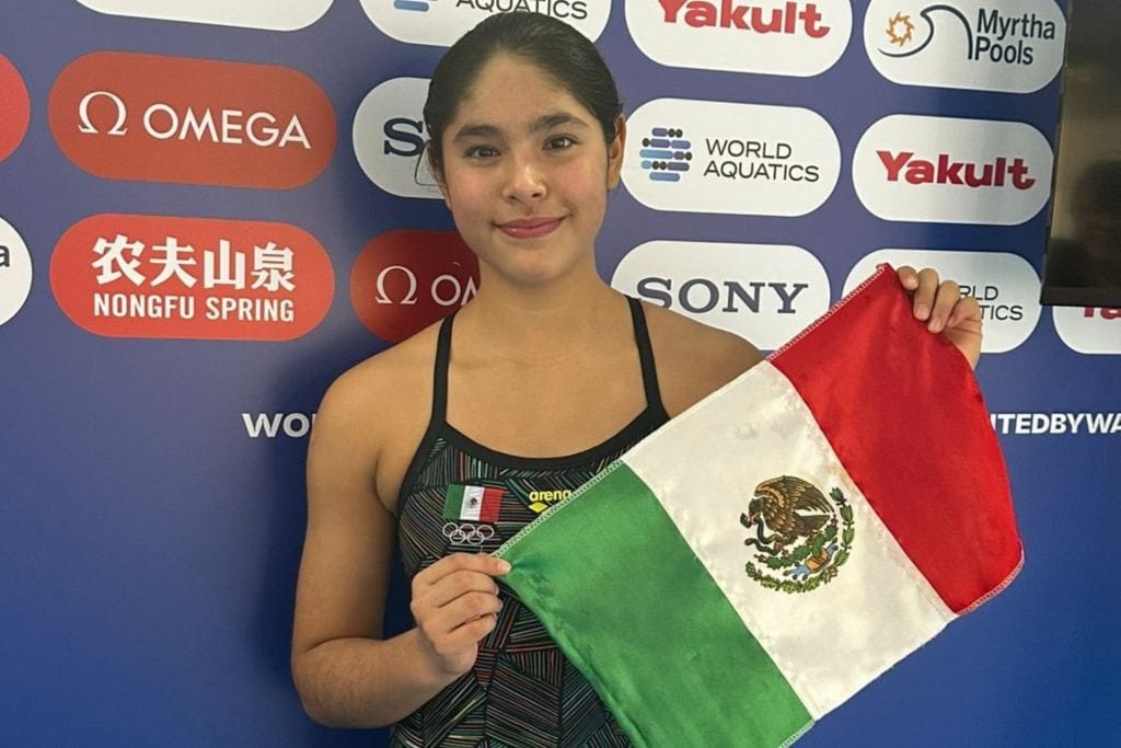 Mia Cueva, de 14 años, termina séptima en el trampolín de 1m en el Campeonato Mundial de Deportes Acuáticos