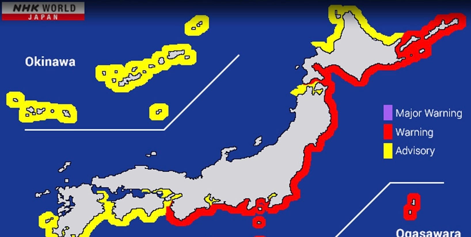 Olas de Tsunami llegan a Hokkaido, norte de Japón