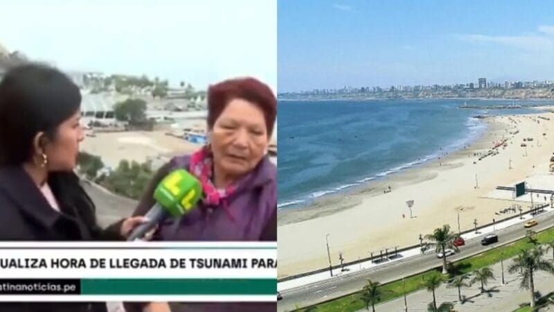 Abuela de Perú lleva a su nieto a la costa porque «nunca habían visto un tsunami»