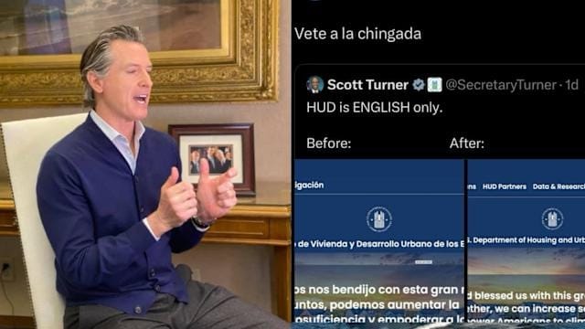 Gavin Newsom insulta en español a miembro del gabinete de Trump tras eliminar idiomas del sitio web del gobierno