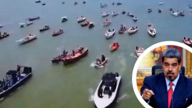 ¡Botes pesqueros vs destructores de guerra! La escena parece sacada de una película… pero ocurrió en Venezuela.