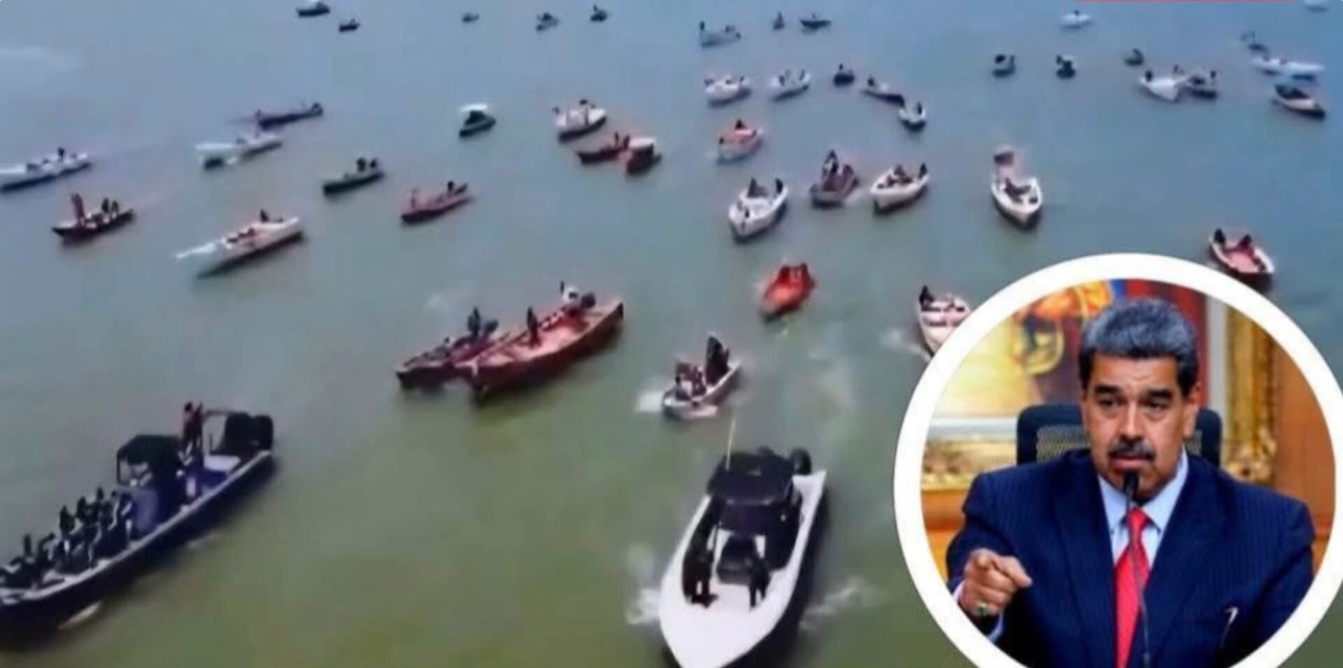 ¡Botes pesqueros vs destructores de guerra! La escena parece sacada de una película… pero ocurrió en Venezuela.