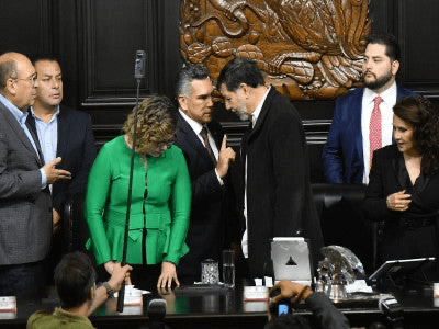 Gerardo Noroña y Alejandro Moreno se reencuentran tras tensa discusión en el Senado