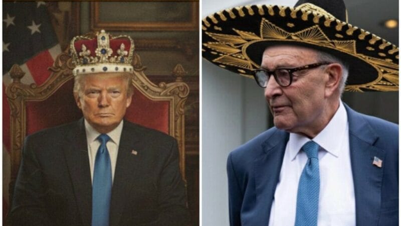 Casa Blanca responde a protestas de «No Kings»: coloca corona de rey a Trump y sombreros mexicanos a líderes demócratas