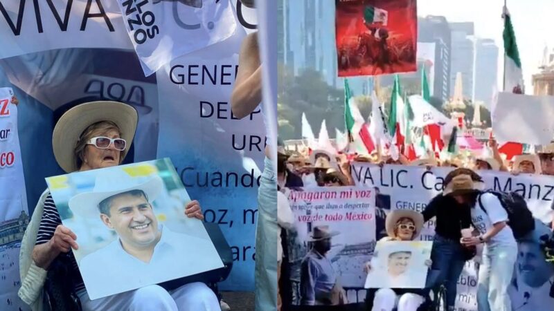 Mamá Raquel, abuela de Carlos Manzo encabeza la marcha de la generación Z en la Ciudad de México
