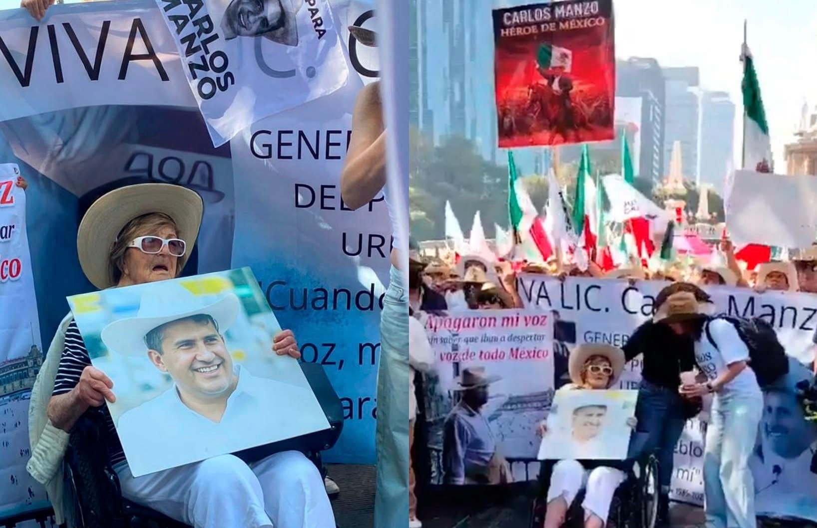 Mamá Raquel, abuela de Carlos Manzo encabeza la marcha de la generación Z en la Ciudad de México