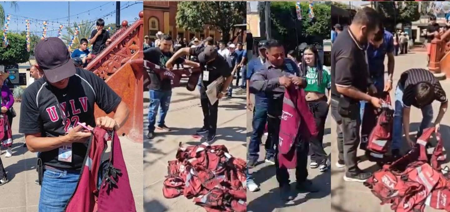 En Tequila, Jalisco, queman chalecos guindas que el alcalde morenista los obligaba a usar para poder trabajar