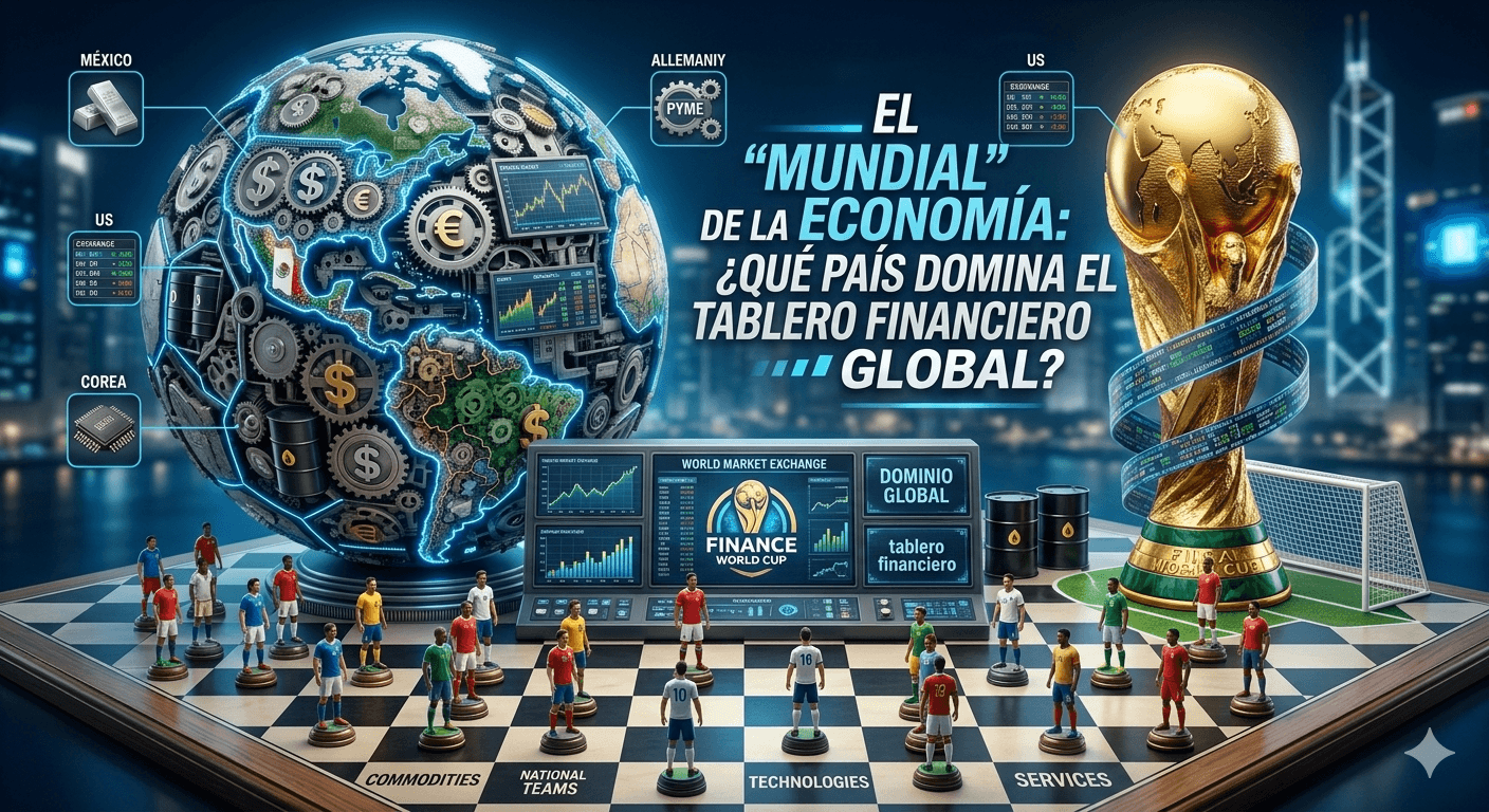 El «Mundial» de la economía: ¿Qué país domina el tablero financiero global?