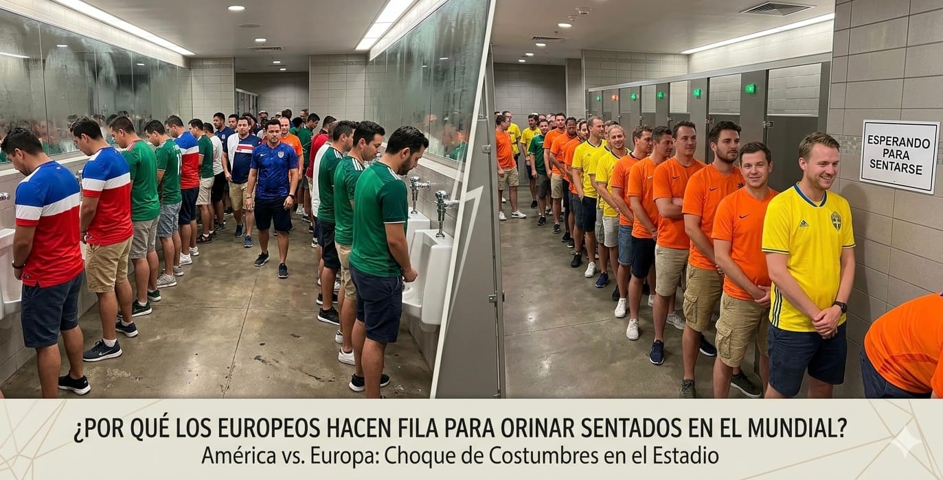 El choque cultural de los urinarios: ¿Por qué los europeos hacen fila para orinar sentados en el Mundial?